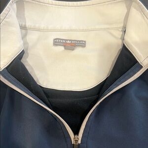 Peter Millar Navy and White Sweatshirt